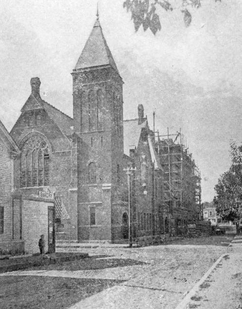 istock Antique image of Worcester and surroundings, Massachusetts: M.E. Church 2185596103