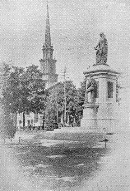 istock Antique image of Worcester and surroundings, Massachusetts: Square 2185596879