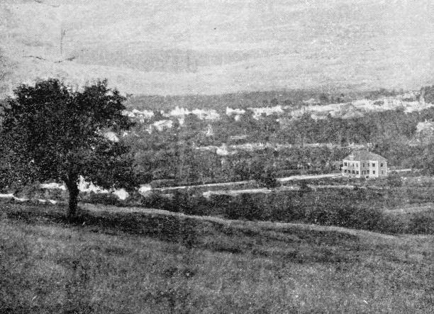 istock Antique image of Worcester and surroundings, Massachusetts: Gardner Hill 2185598946