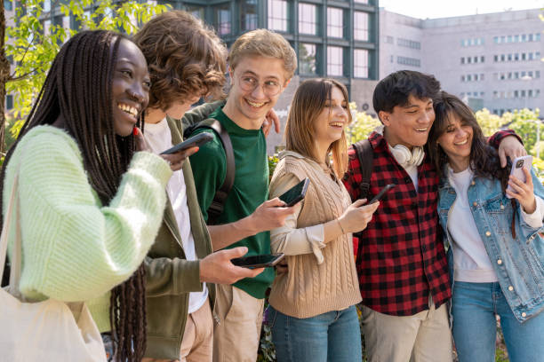 istock Diverse Gen Z students using smartphones: multicultural youth and technology on campus 2185600675