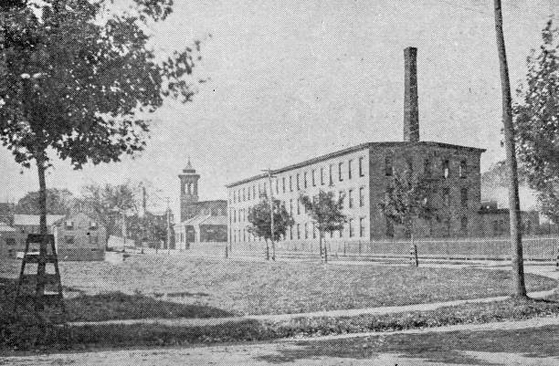istock Antique image of Worcester and surroundings, Massachusetts: Clinton, Bigelow Woolen Mills 2185601948