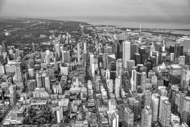 istock Twilight Over Toronto. Stunning Aerial View from Helicopter 2185602505