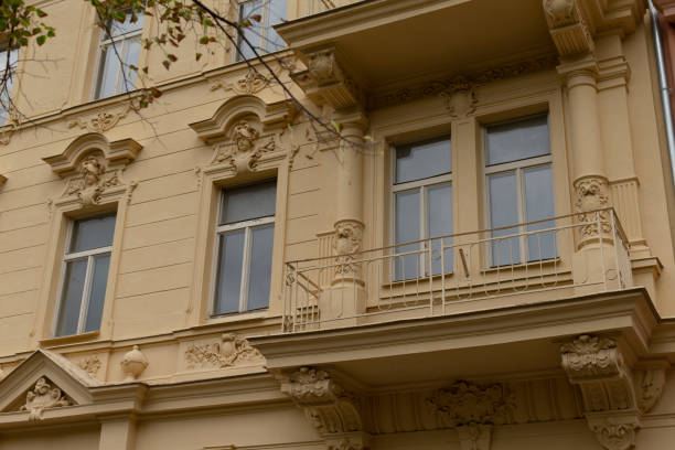 istock An Elegant and Historic Building Facade Featuring Beautiful Decorative Balconies 2185603461