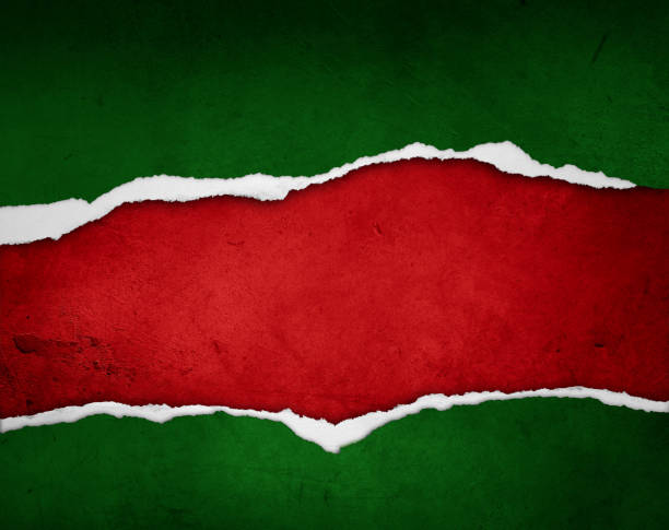 istock Ripped red and green paper 2185603957