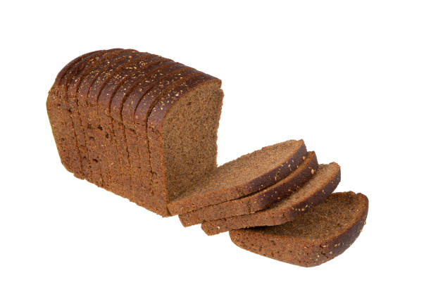 istock Sliced loaf of rye bread, isolated on white. 2185604292