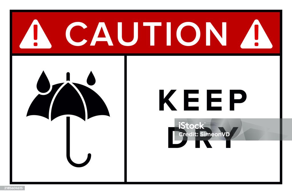 Avoid Humidity Sign Ilustración de Keep Dry Protect From Moisture Packaging Symbol Sign And ...