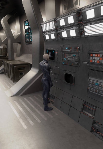 istock Sci-Fi Spaceship or Space Station Security Clearance Checkpoint 2185605354