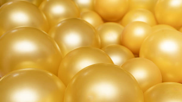 istock Background design for celebration and parties with golden balloons 2185606504