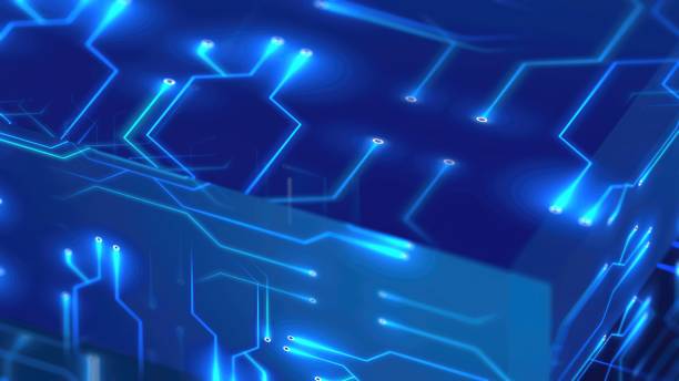 istock Close- up of abstract circuit connections. 2185608278