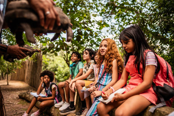 Children during a field trip in a summer camp