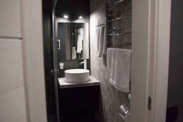 Loft-style shower room. home bathroom