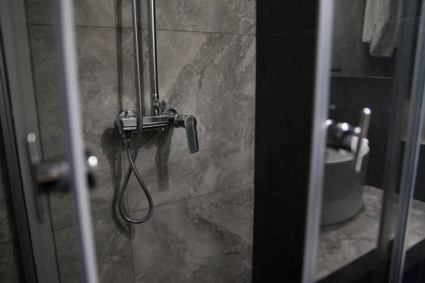 Loft-style shower room. home bathroom