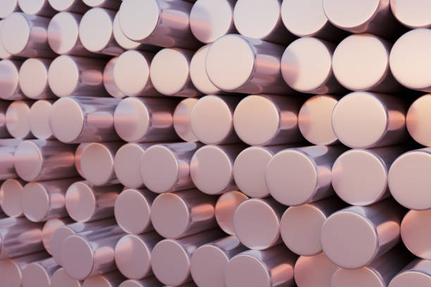 Pink abstract background with pipes.