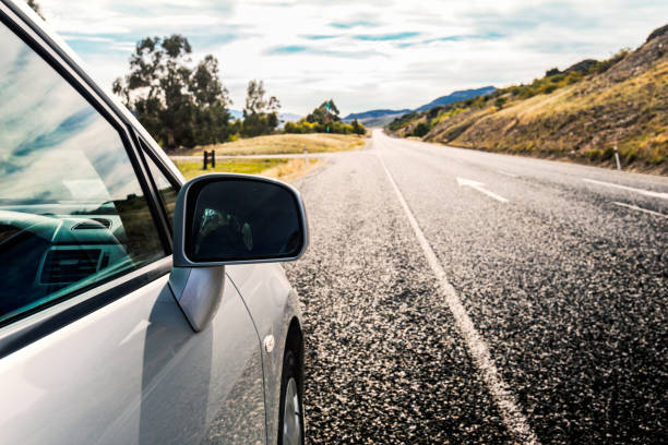 istock Car ride on road in sunny weather 2185616887