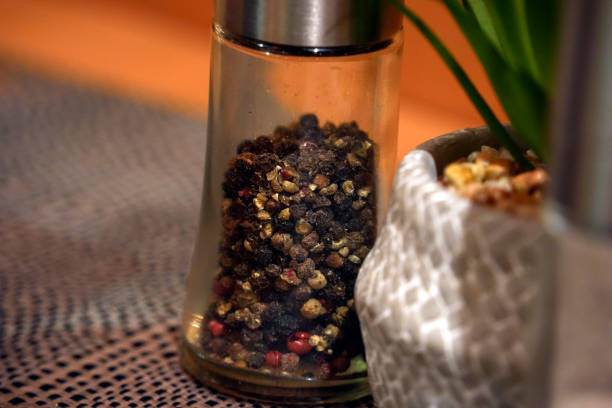a pepper dispenser detail on a table