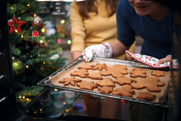 istock Baking Gingerbread Cookies in the Oven 2185625150