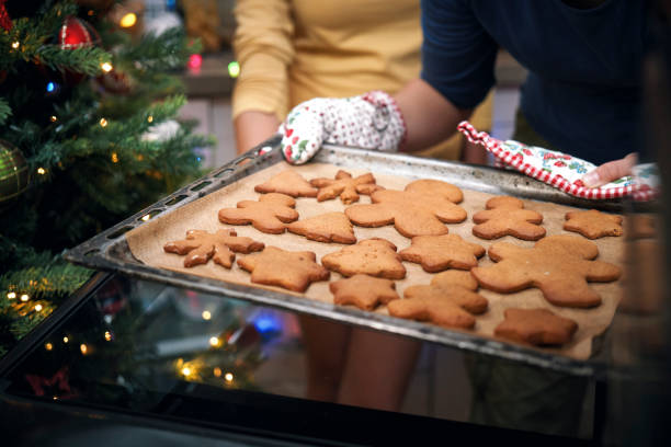 istock Baking Gingerbread Cookies in the Oven 2185625182