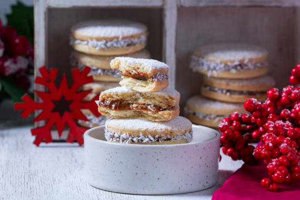 istock Alfajor, a traditional Latin American cookie made from shortcrust pastry filled with dolce de leche. 2185625533