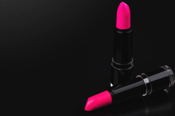 istock Vibrant Lipstick on Black Background 2185627147