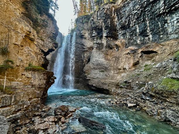 istock Waterfall in Johnston Canyon, Banff National Park 2185635798