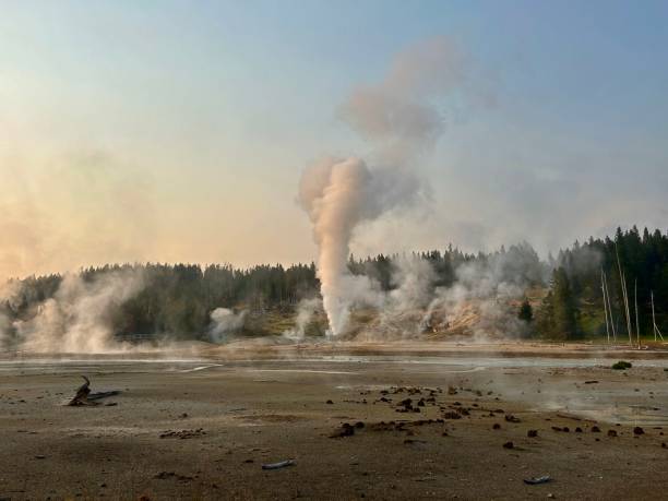 istock Volcanic landscape in Yellowstone National Park 2185636499