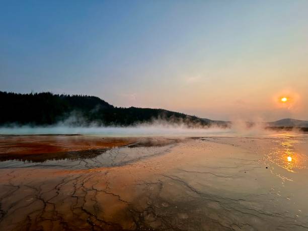 istock Grand Prismatic Spring in the Sunset 2185636511