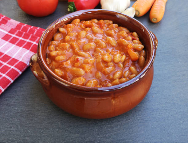 istock Tasty baked beans on tomato sauce 2185643737