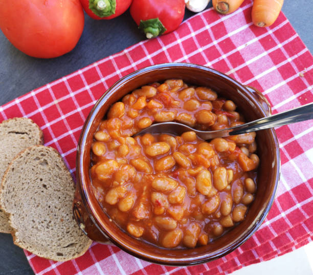 istock Tasty baked beans on tomato sauce 2185643751