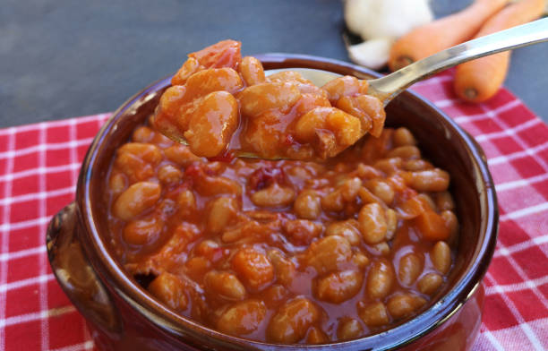 istock Tasty baked beans on tomato sauce 2185643860