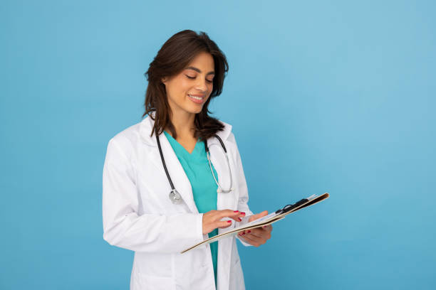 istock Young Latina doctor with stethoscope ready to assist 2185643902