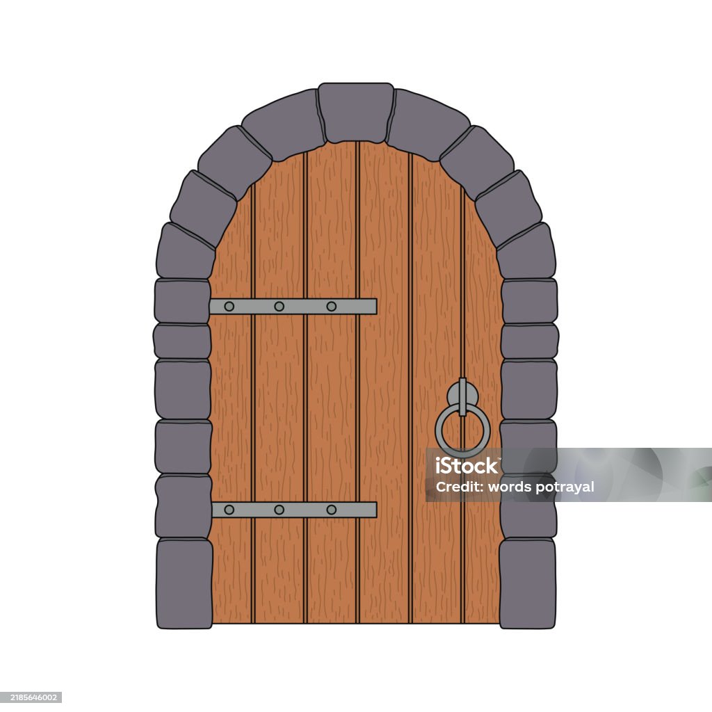 Izolate Ilustrații de stoc cu Copii Desenați De Mână Desenând Cartocopii Cu Ușă ...