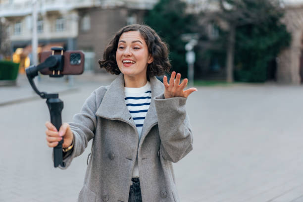 istock Female Influencer making video content for her vlog 2185650083
