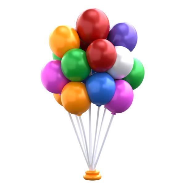 YellowGift Box Tied with Red Ribbon Is Carried Away By Yellow Colored Balloons