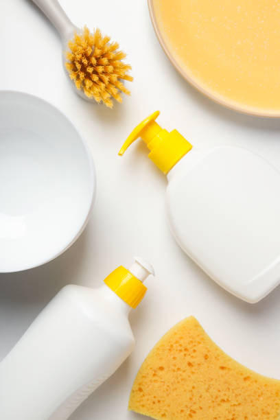 istock Detergent, accessories for dish washing and cleaning 2185659596