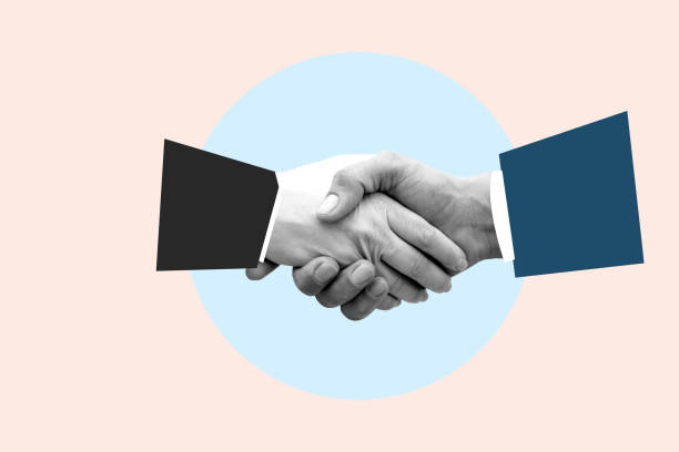 istock A handshake of businessmen. Modern design with a positive context 2185664401