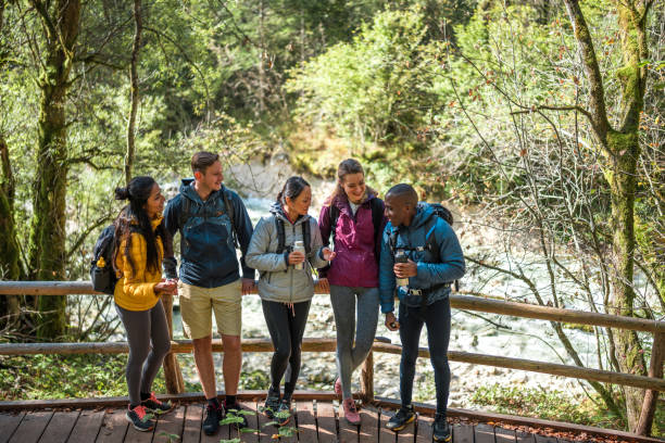 istock Diverse Group of Friends on Forest Hiking Adventure 2185665490
