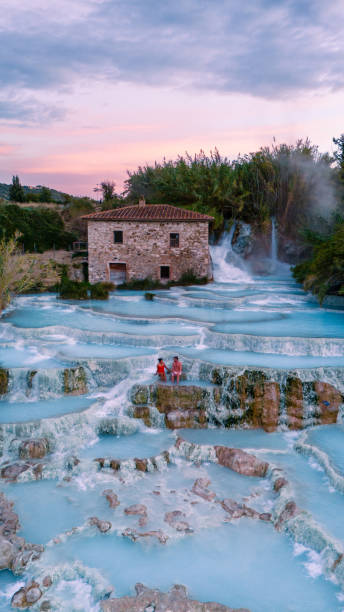 istock Revitalizing moments at Saturnia thermal baths in Tuscany during sunset 2185665819