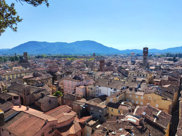 istock High angle view of Lucca from Guinigi tower, Tuscany 2185668240