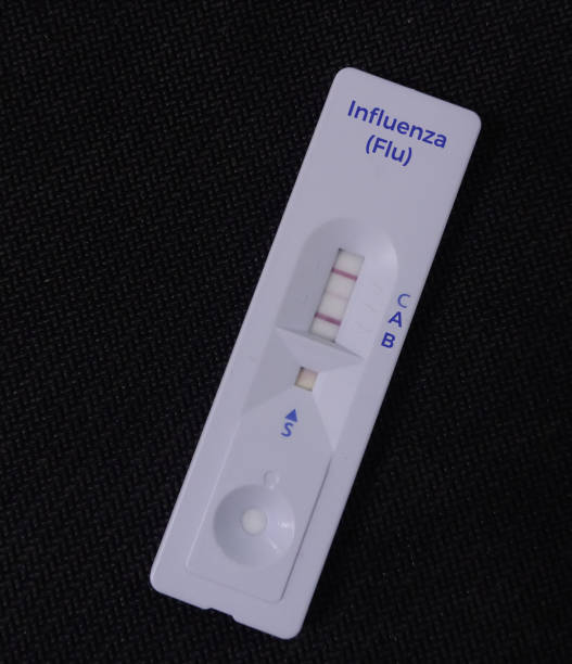 istock Rapid test kit for H1N1Flu (swine flu) test. Influenza virus. Rapid Influenza Antigen. 2185669934