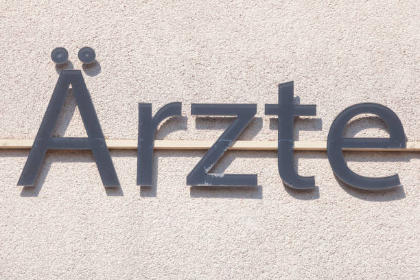 istock Doctors lettering on a house wall, Germany 2185686164