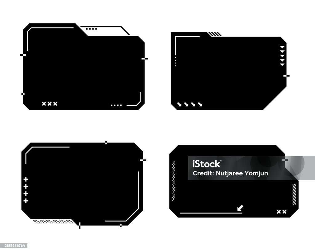 Tech Hud Frame Futuristic Frame Tech Hud Interface Graphic Design Stock Illustration ...