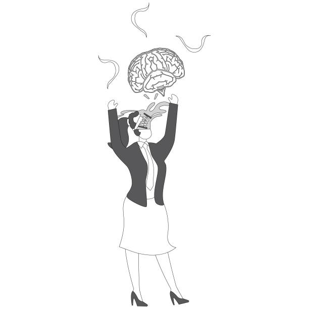 Exploding Brain Woman 250+ Exploding Head Syndrome Stock Illustrations, Royalty-Free Vector ...