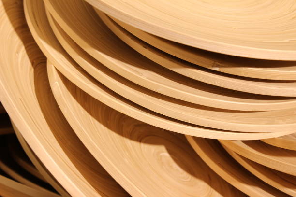 istock Dishs made of bamboo are placed one after the other 2185689188