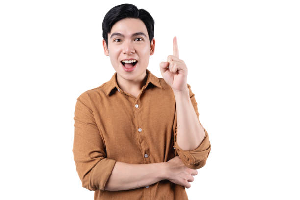 istock Young Asian businessman on white background 2185693569