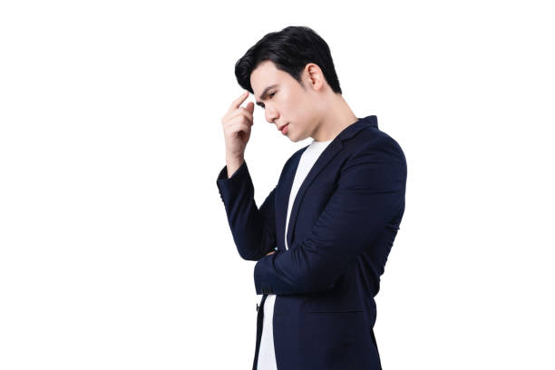 istock Young Asian businessman on white background 2185693630