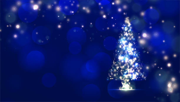 istock Merry Christmas and Happy New Year lights. 2185696600