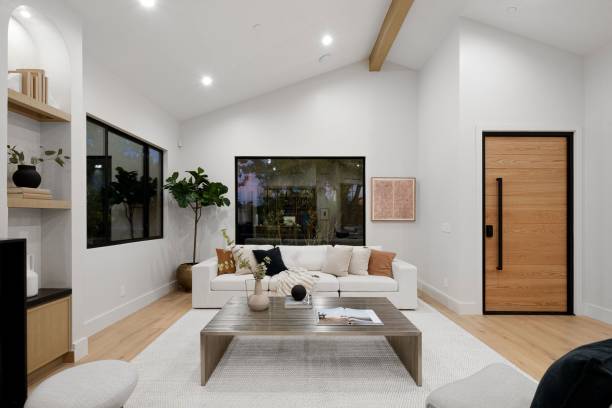 istock Modern living room with minimalist decor 2185698405
