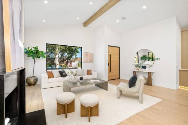 istock Modern living room with minimalist decor 2185699081