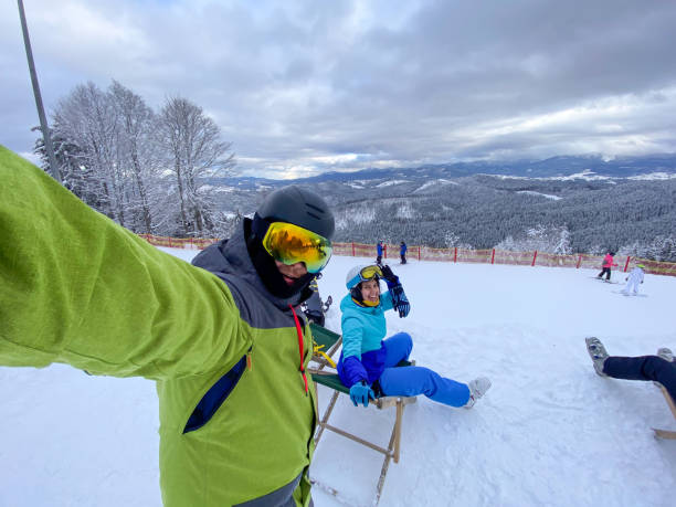 istock Skiing Selfie on Snowy Mountain Slope 2185699150