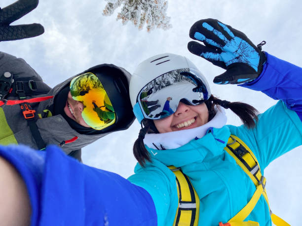 istock Skiers Taking Selfie on Snowy Mountain 2185699160